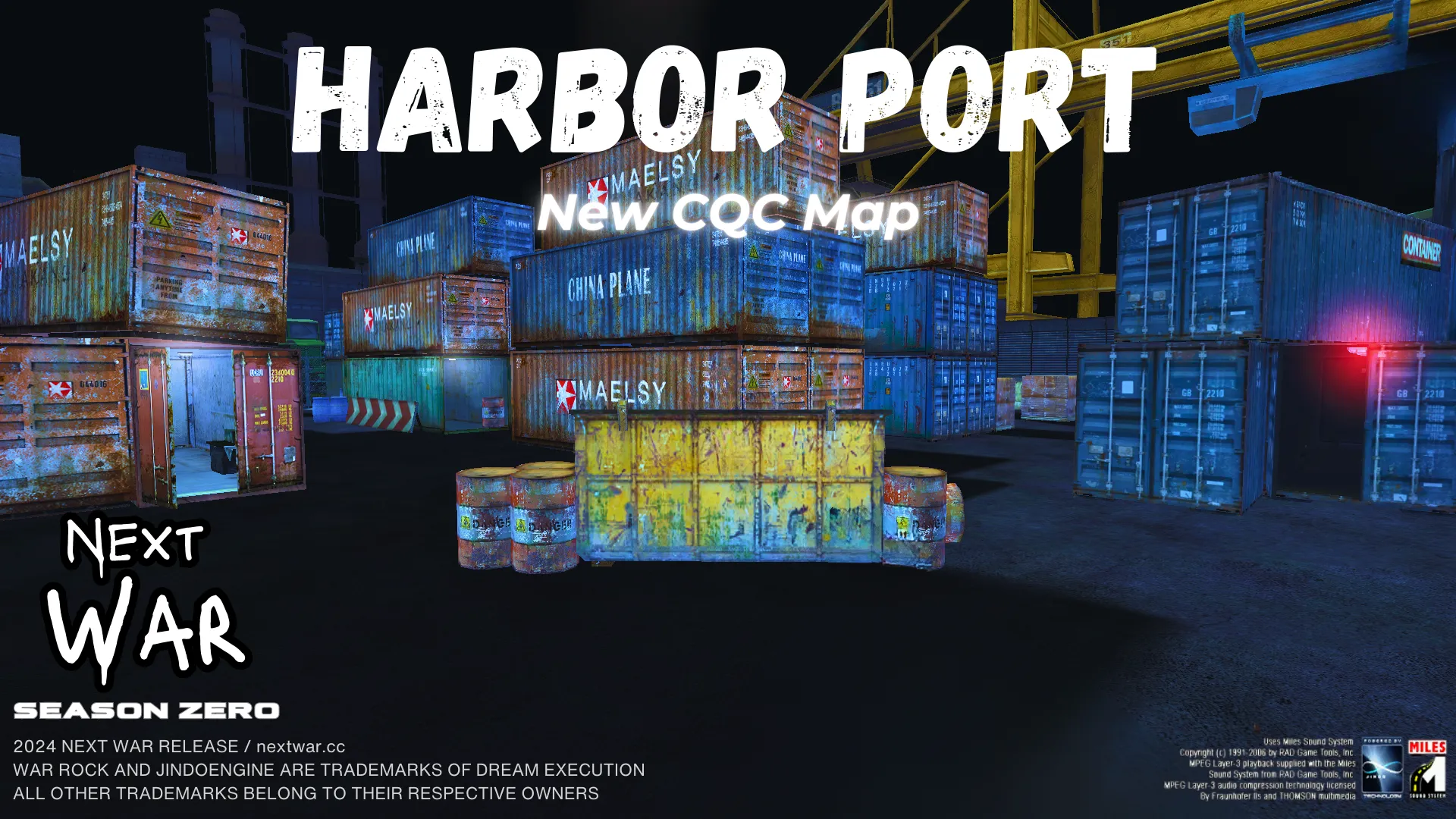 Industrial area with cargo containers. New map for WarRock.